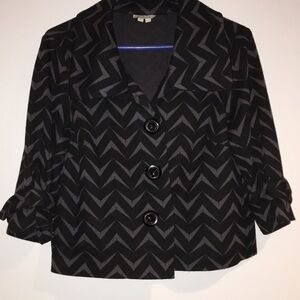 Vintage 90s chevron pattern swing jacket SZ 8